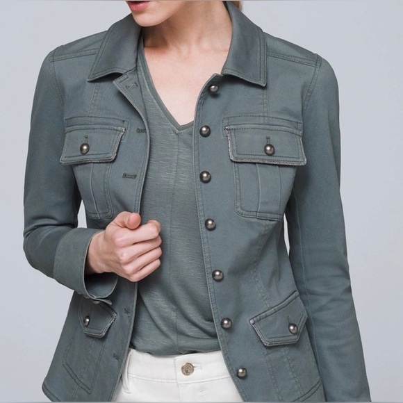 White House Black Market Jackets & Blazers - White House Black Market Slate Utility Jacket